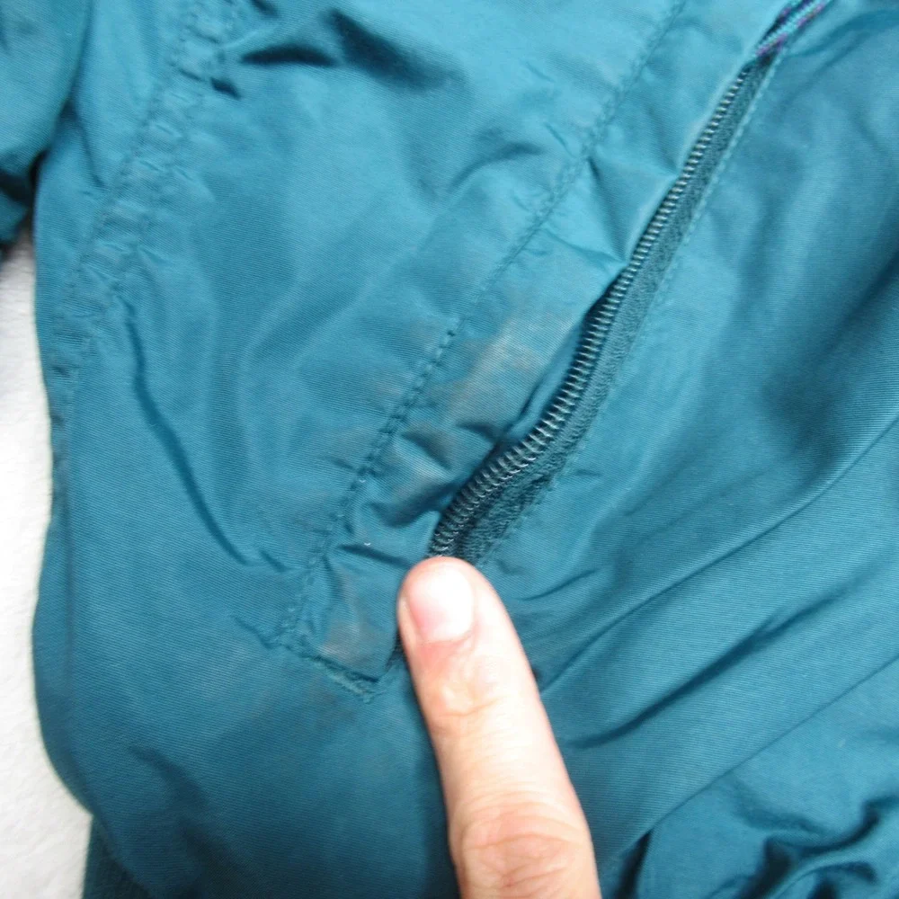 Columbia Jacket Mens Large Sea Blue‎ Fleece Lined Insulated Bomber Winter VTG